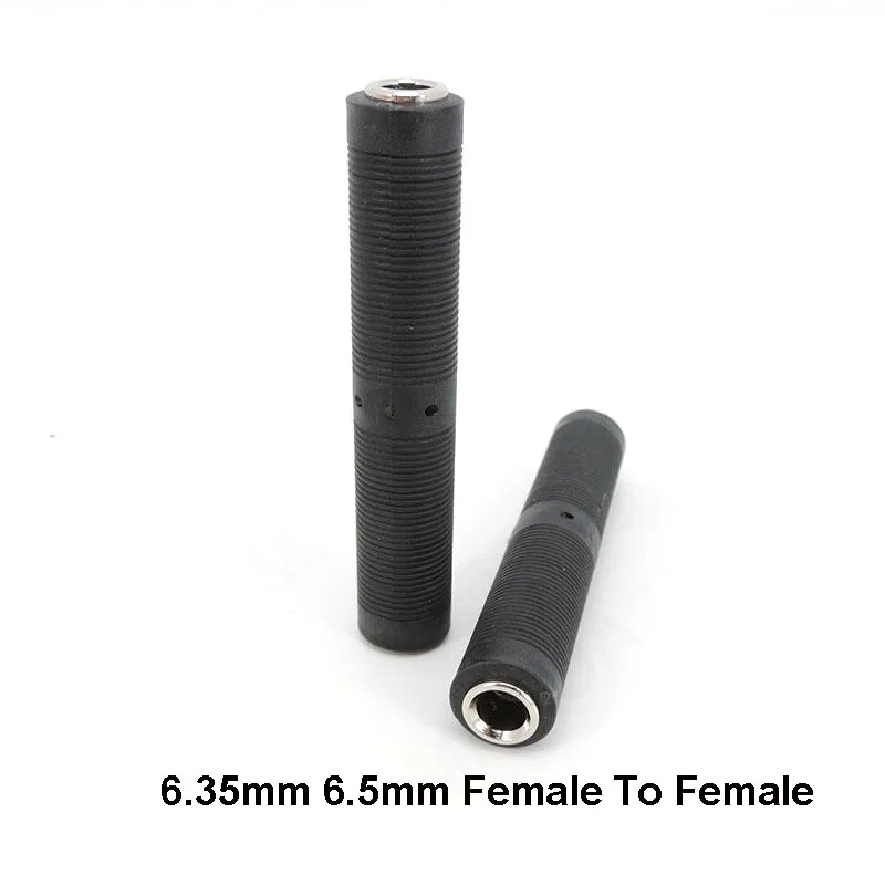 6.35mm 6.5mm Female To Female Audio Connector Stereo Double Head Plug Adaptor Microphone Converter Coupler Cable Joiner M20