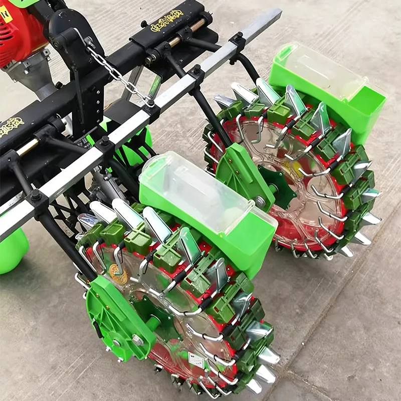 

Dual-row Self-Propelled Seeder, 4HP Compact Seed Seeder, Seed and Fertilizer Combination Machine Iron-wheeled Seeder(Customized)