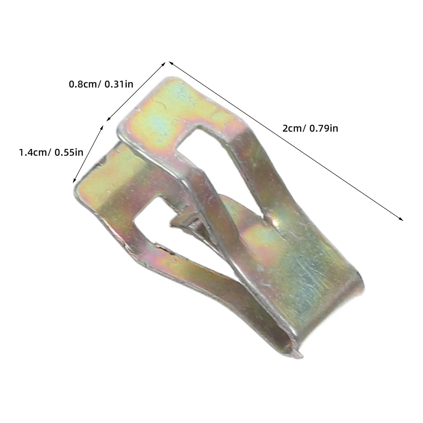 30Pcs Automotive Dashboard Panel Clips Steel Retainer Clip Trim Attachment Metal Clip U Shape for Center Console Instrument