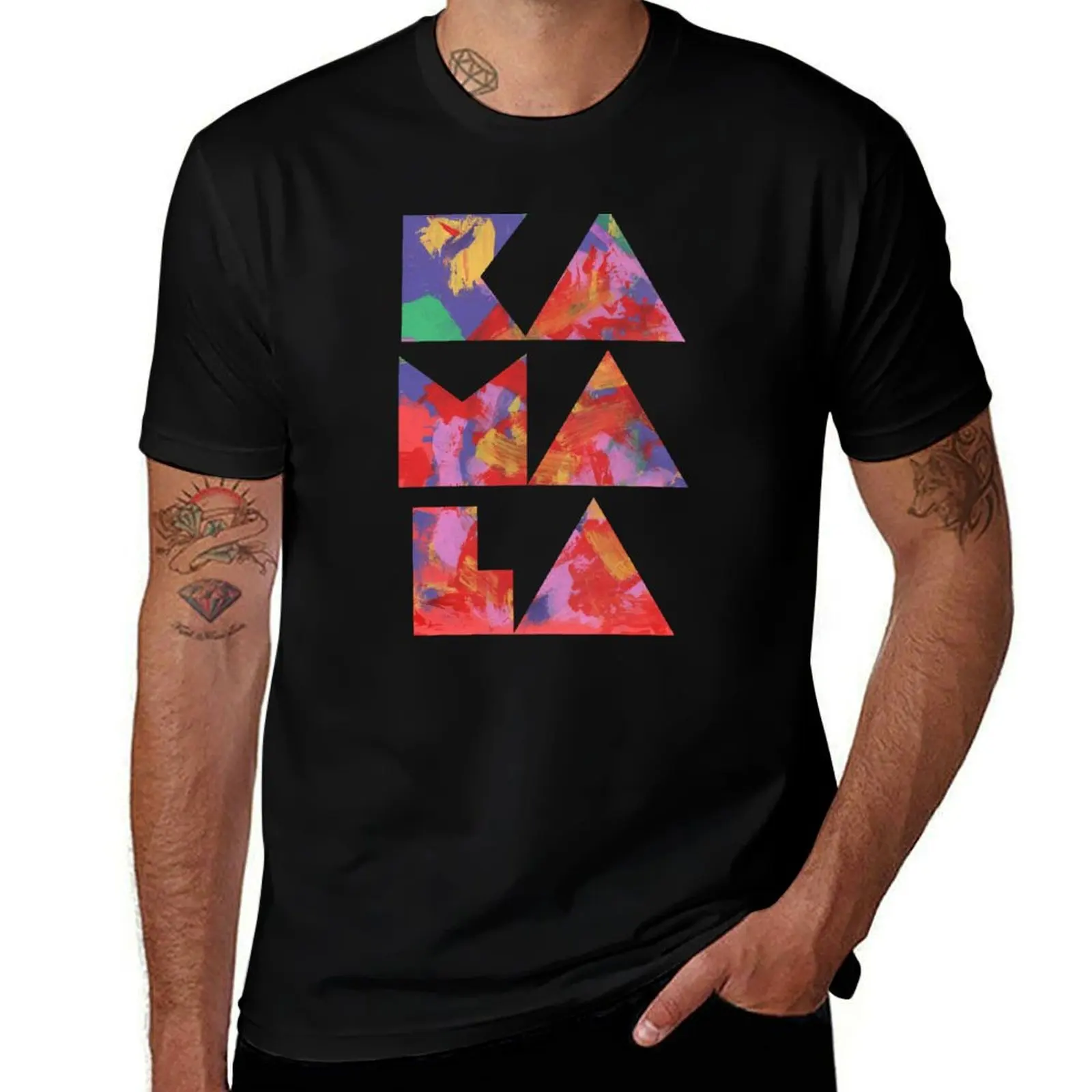

KAMALA Kamala Harris for President of the USA T-Shirt Minimalist Casual Short Sleeve Top