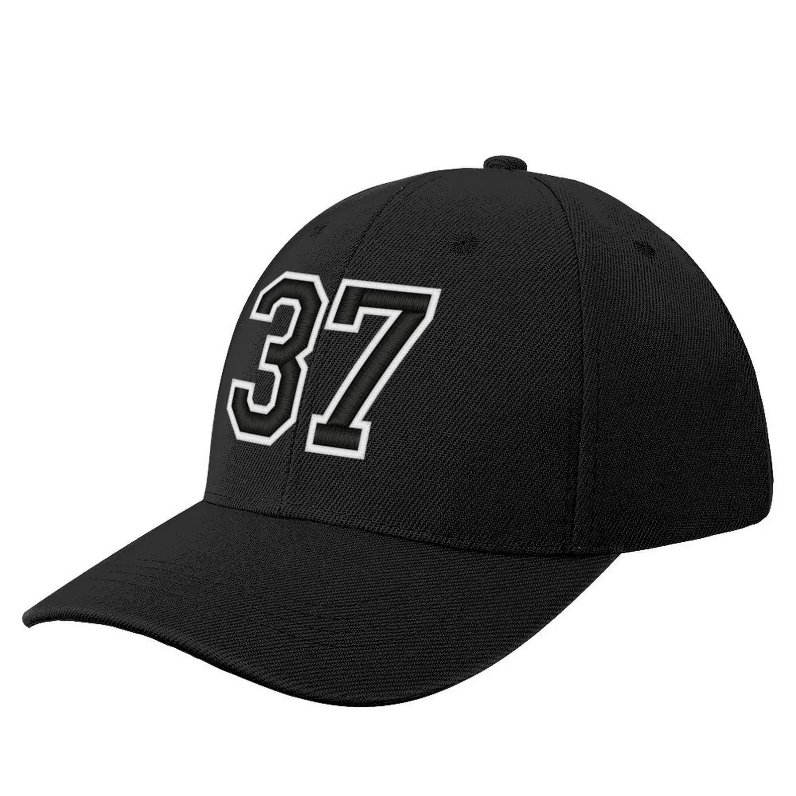 37 Black Jersey Sports Number thirty-seven Football 37 Baseball Cap beach hat hiking hat Mens Caps Women's