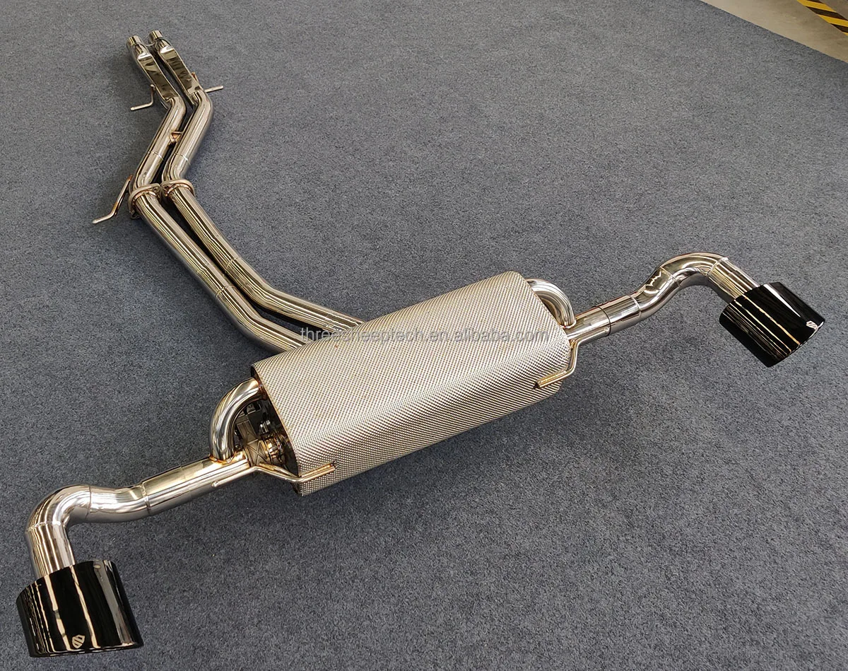 New style Stainless Steel Exhaust Catback For Audi Q8/rsq8 3.0t With Muffler Valves Auto Performance Parts valvetronic exhaust