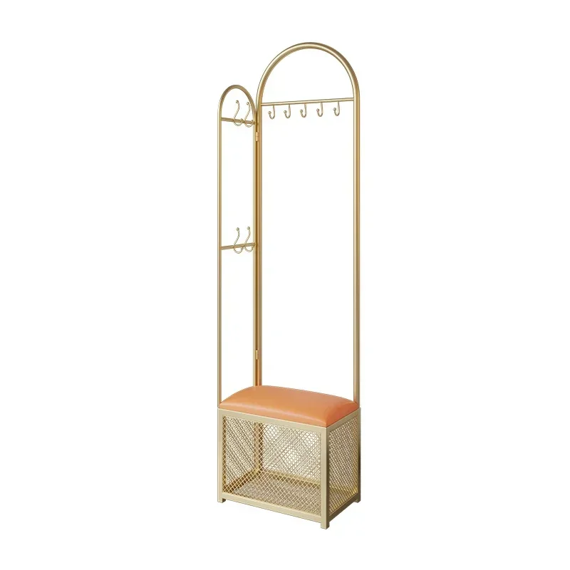 

XK Corner Bedroom Clothes Rack Floor Light Luxury Home Drop Net Red Coat