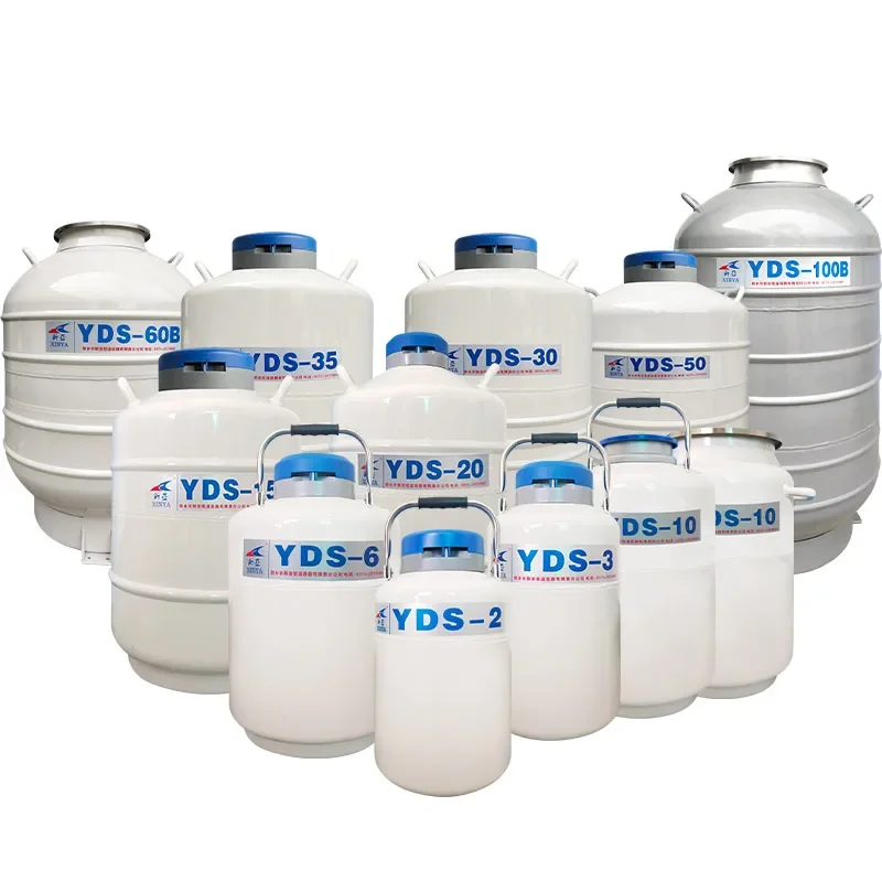 16L Storage Liquid Nitrogen Tank Cryogenic Tank Dewar YDS-15 Caliber 50mm/80mm Liquid Nitrogen Container 6L/11L/16L