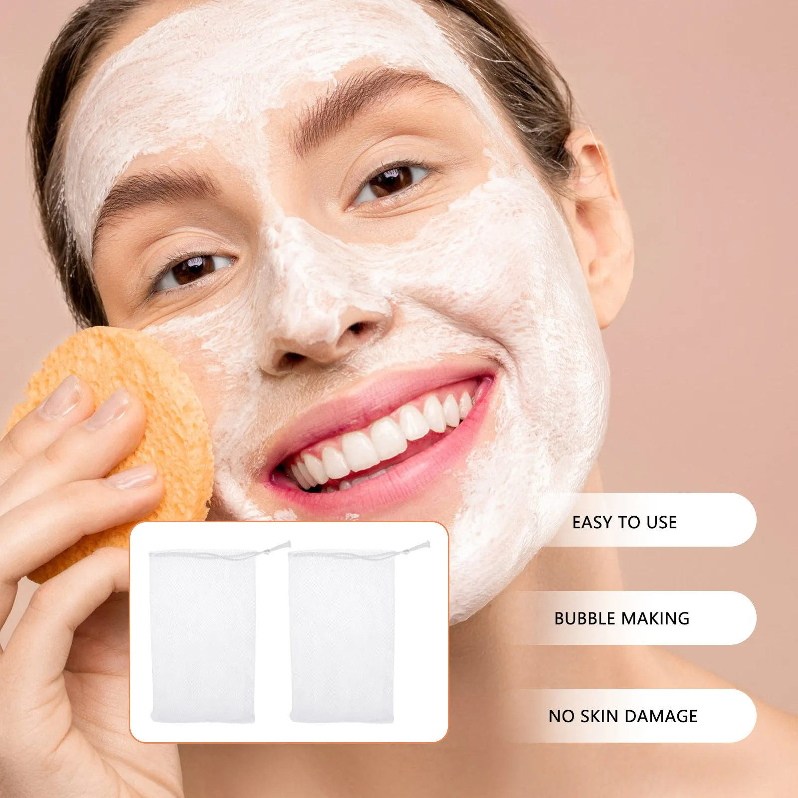 12Pcs Net Soap Foaming Net Exfoliating Soap Saver for Deep Cleansing Skin Care Shower Use Exfoliating
