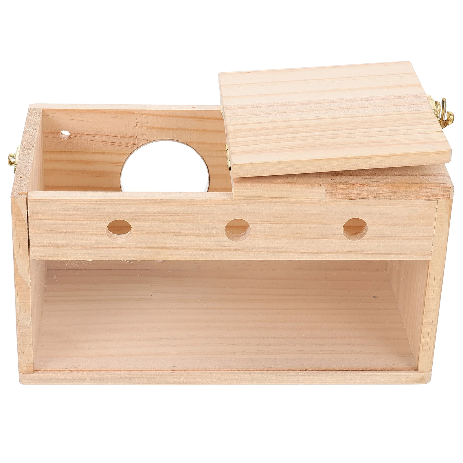

The Bird's Nest Parakeet Decoration Supply Wooden House Household Wear-resistant