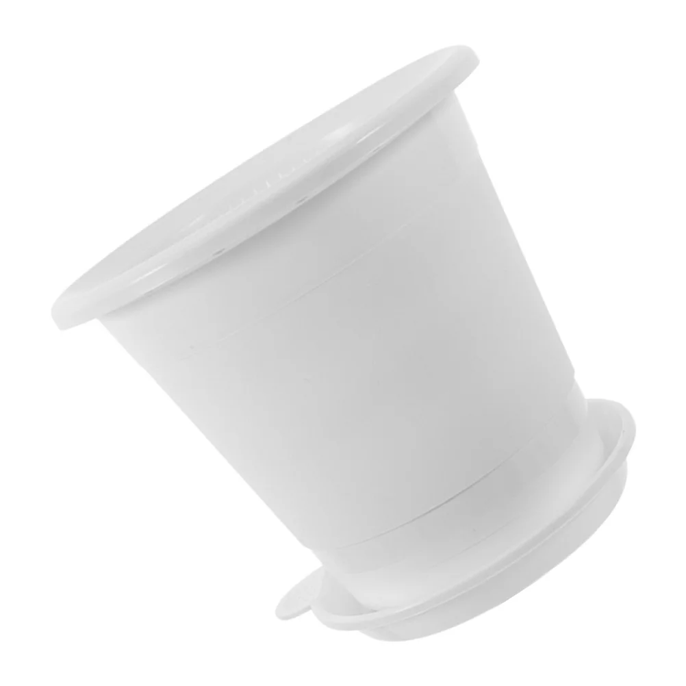 

1pcs Plastic Flower Pot 4 Inch With Drainage Holes For Succulents Indoor Plants Small Nursery Pots Garden Decor