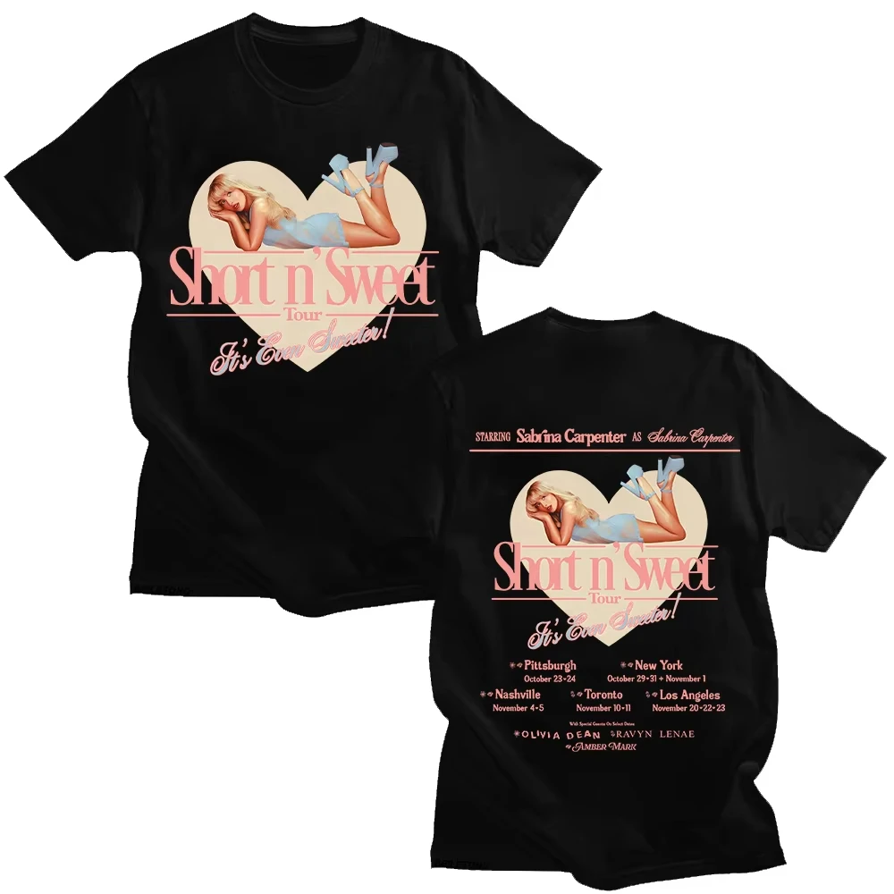 2026-nova-sabrina-carpenter-shot-n'-weet-tour-camiseta-adoravel-doce-feminino-topo-unisex-moda-impressao-estetica-tshirt-algodao-macio