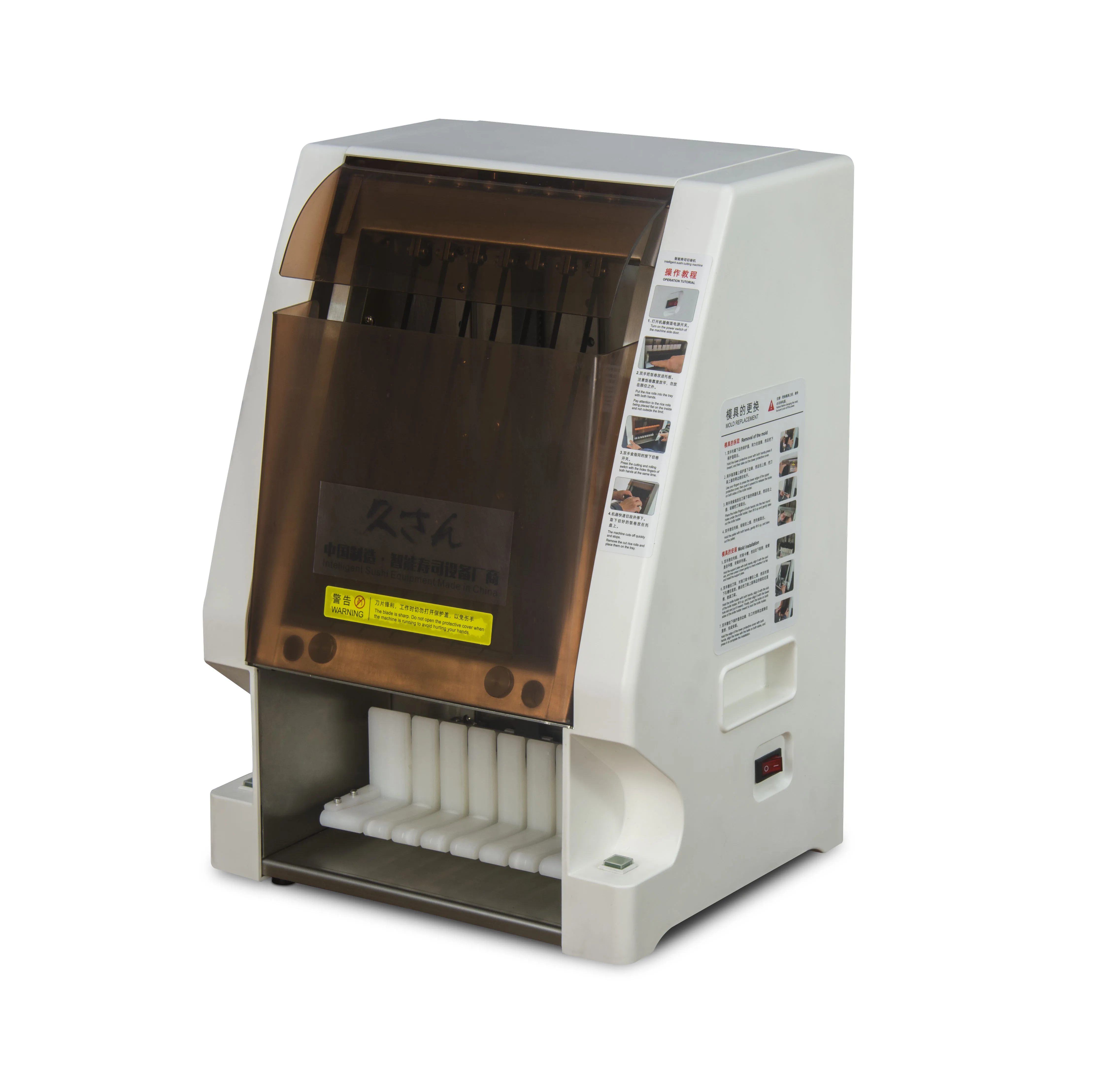 6/8/10/12 Pieces Electric Commercial Automatic Auto Sushi Roll Roller Cutter Slicing Slicer Machine