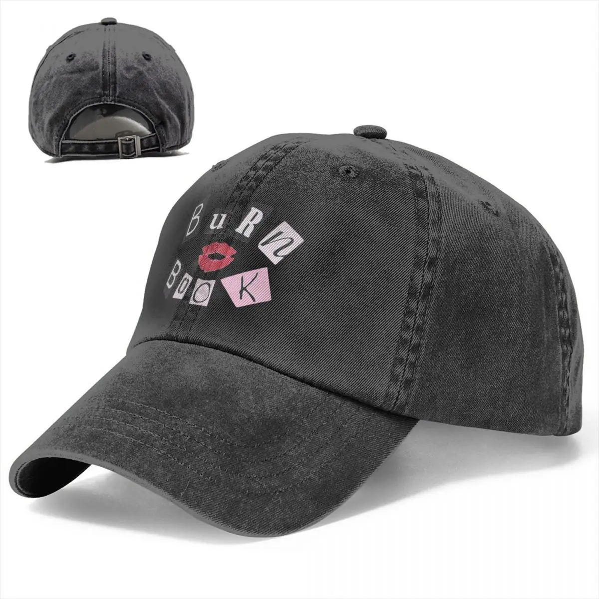 Vintage Burn Book Baseball Cap Unisex Style Distressed Cotton Headwear Pink Movie Outdoor Summer Caps Hat