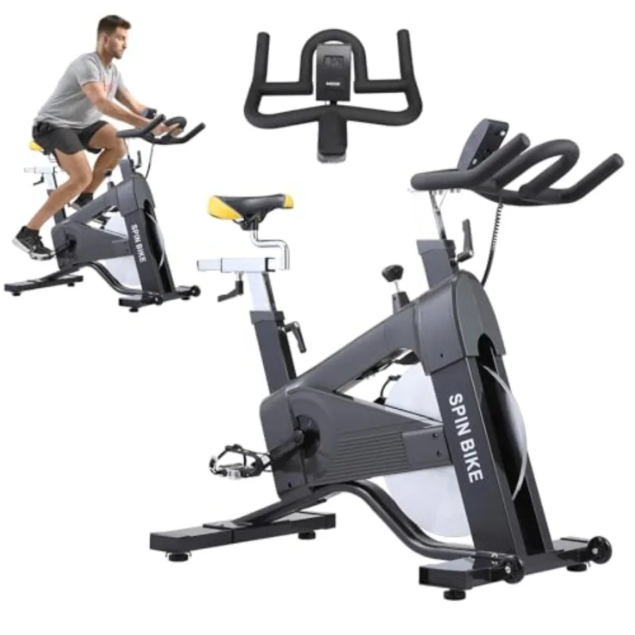 

Indoor Cycling Bike for Home Gym Quiet Magnetic Exercise Bike with Comfortable Seat Cushion 330 LB Ccity Digital Display Black
