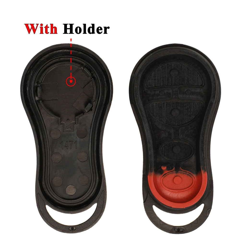 jingyuqin Car Keyless Entry Remote Key Shell Fob Case 3/4 BNT For Chrysler Voyager Cruiser For Dodge Ram Dakota Jeep Cherokee