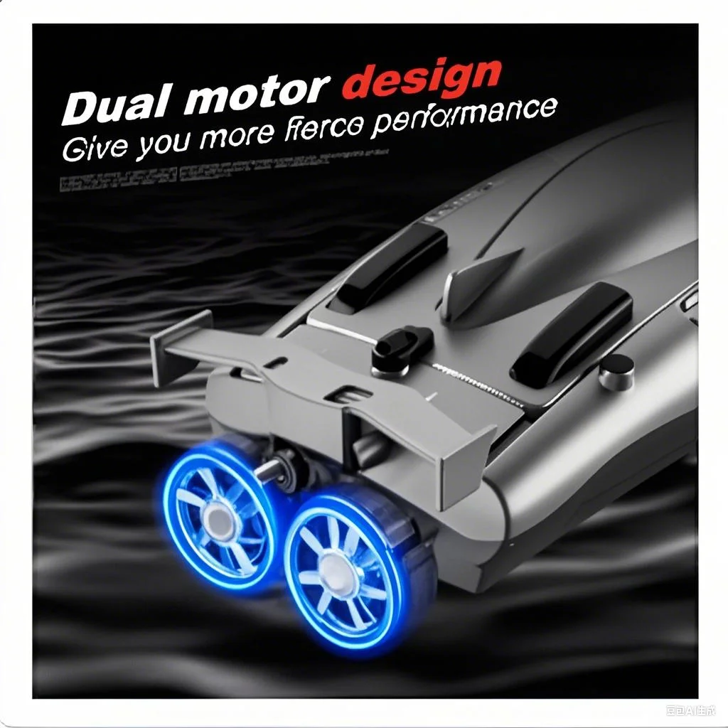 الموديل 805: قارب سباق عالي السرعة مزود بمحرك مزدوج 2.4G، مقاوم للماء بقناتين، 30 كم/ساعة – هدية مثالية للأطفال