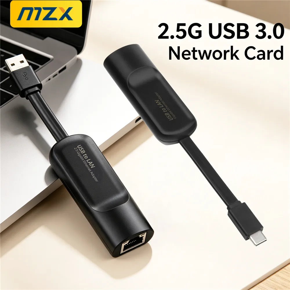 Carte réseau MZX 2500 Mbps/1000 Mbps, adaptateur Ethernet Gigabit USB 3.0 Type C vers RJ45, convertisseur filaire LAN, accessoires pour PC portable