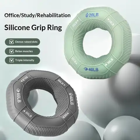 Silicone Grip Strength Ring Professional Non-Slip Hand Muscle Trainer for Home Gym Fitness Physical Therapy Exercise