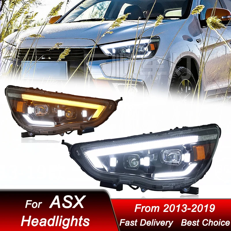 Car Headlights For Mitsubishi ASX dazzling 2013-2019 new style full LED Headlamp Assembly Upgrade Projector Lens Accessories Kit