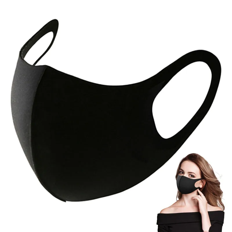 

Sun Protection Face Mask for Men Women Spring Summer Black Earloop Mask Breathable Block Droplets Elastic Washable Face Mask