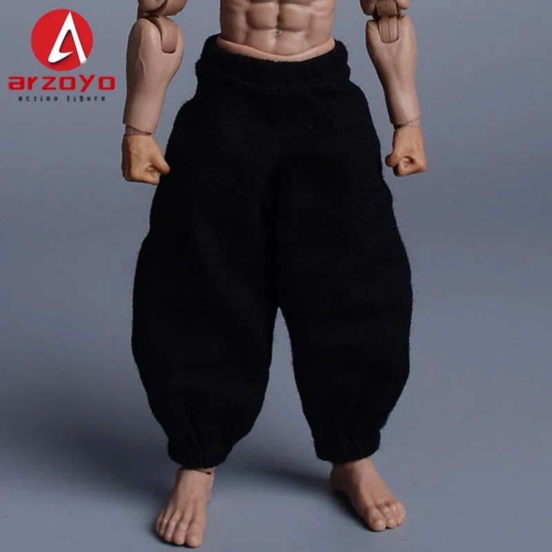 Romankey 1/12 homem soldado monge marcial roupas de luta conjunto wuxia lanterna calças roupas modelo caber 6 "figura ação corpo boneca