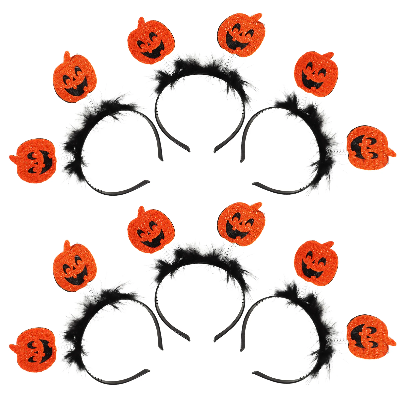 

6 Pcs Pumpkin Headb s Halloween Headwear Funny Costume Accessories Hair Hoop Party Decorations Holiday Gifts