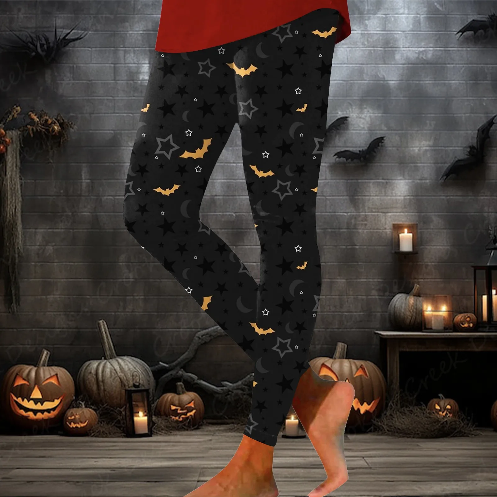 Nowe legginsy sportowe na Halloween damskie wysokiej talii fajne spodnie do jogi legginsy Femme odzież gimnastyczna legginsy treningowe seksowne leginsy Fitness