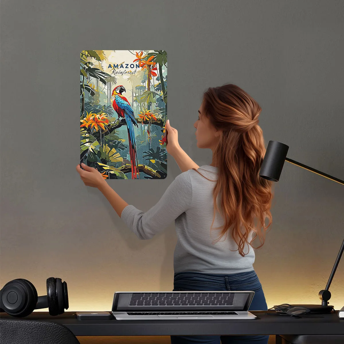 الأمازون الغابات المطيرة السفر صفيح علامات المشهد ملصق جدار ديكور علامة معدنية مخصصة للجدار الفن الديكور القهوة بار الرجعية #2