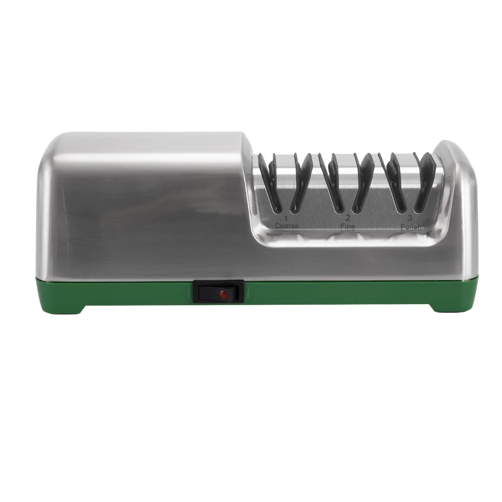 Professional Electric Knife Sharpener Kit Diamond-Infused Steel Kitchen Power Grinding Application Sharpens Knives Efficiently
