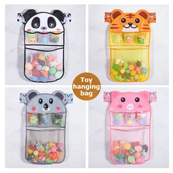 1Pc Single/double-layer Cute Cartoon Animal Mesh Hanging Bag for Baby Toy Kids Bath Toy Water Ball Drain Hanger Basket Organizer