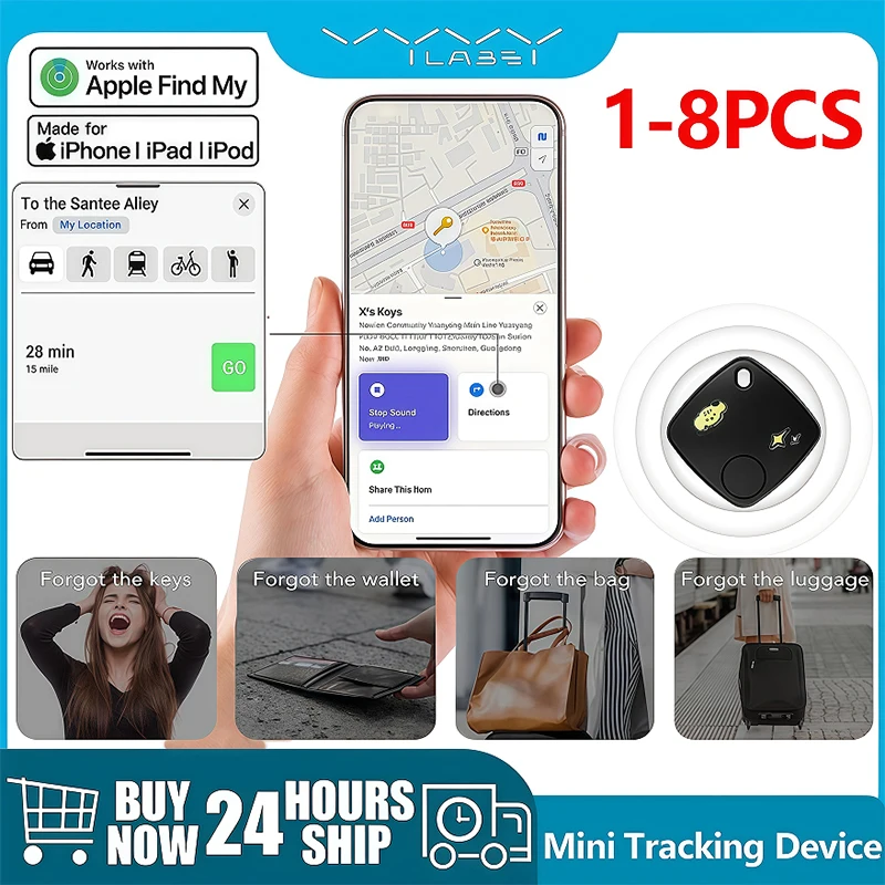

Умный GPS-трекер Vyvylabs Mini для Apple Find My: для кошельков, ключей, домашних животных, автомобилей. Отслеживание местоположения, защита от потери, сигнализация.