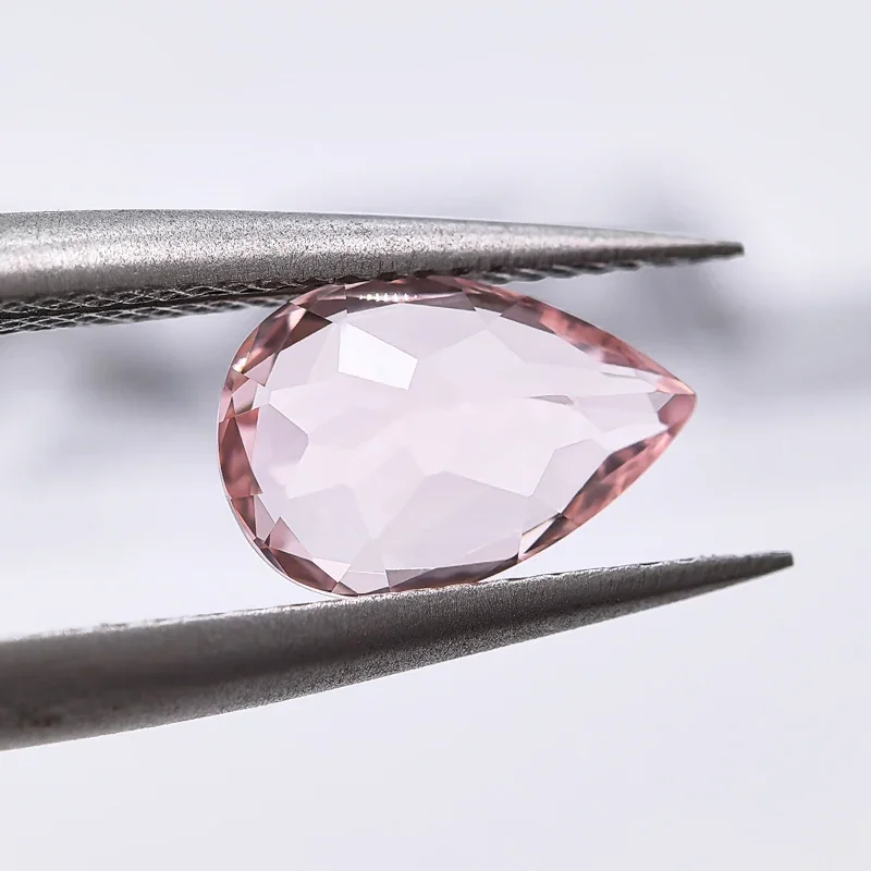 Top Lab Grown Sapphire Morgan Pink Color Pear Shape VVS1 Charms DIY For Jewel Making Materials Selectable AGL Certificate