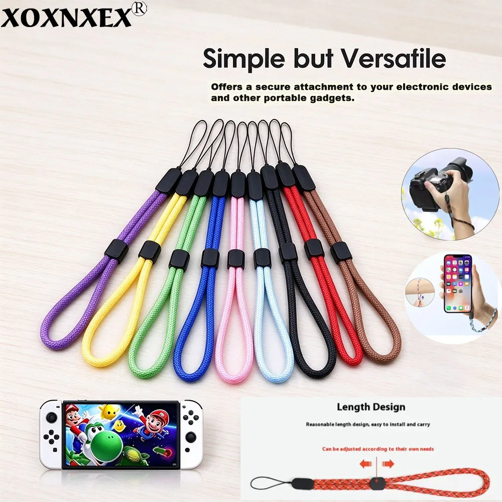 Adjustable Wrist Lanyard Mobile Phone Straps Nylon Round Rope Straps For Camera Keychains USB Flash Drive Car Key Lanyard