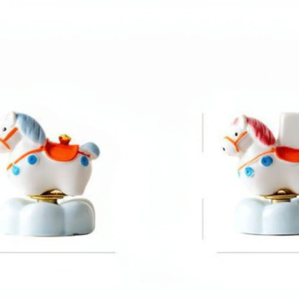 Unique Ceramic Horse Spinning Ornament Creative Desktop Figurine Cute Car Interior Decoration Lucky Wealth Craft Gift