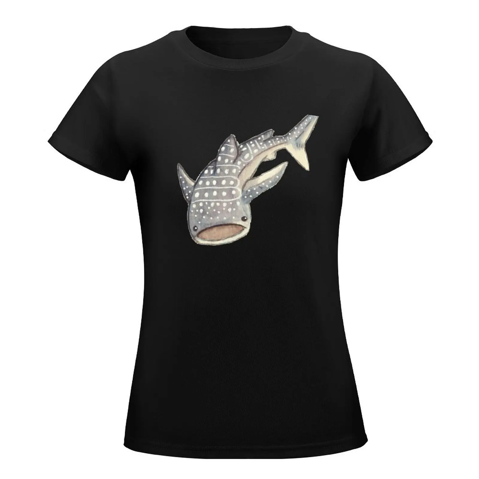 Whale Shark - Watercolour T-Shirt Short sleeve tee oversized summer top female tshirts for Women