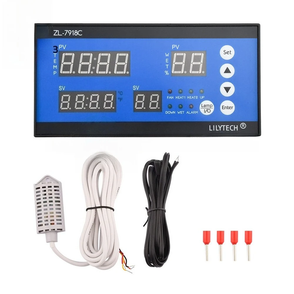 ZL-7918C Цифровой контроллер температуры и влажности AC100 ~ 240 В для инкубатора ZL-7918C Цифровой контроллер температуры и влажности AC100 ~ 240 В для инкубатора