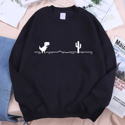 Network Malfunction Little Dinosaur Sweatshirts Men Women Casual Hoody Hip Hop Comfortable Streetwear Loose Warm Clothes Hoodies