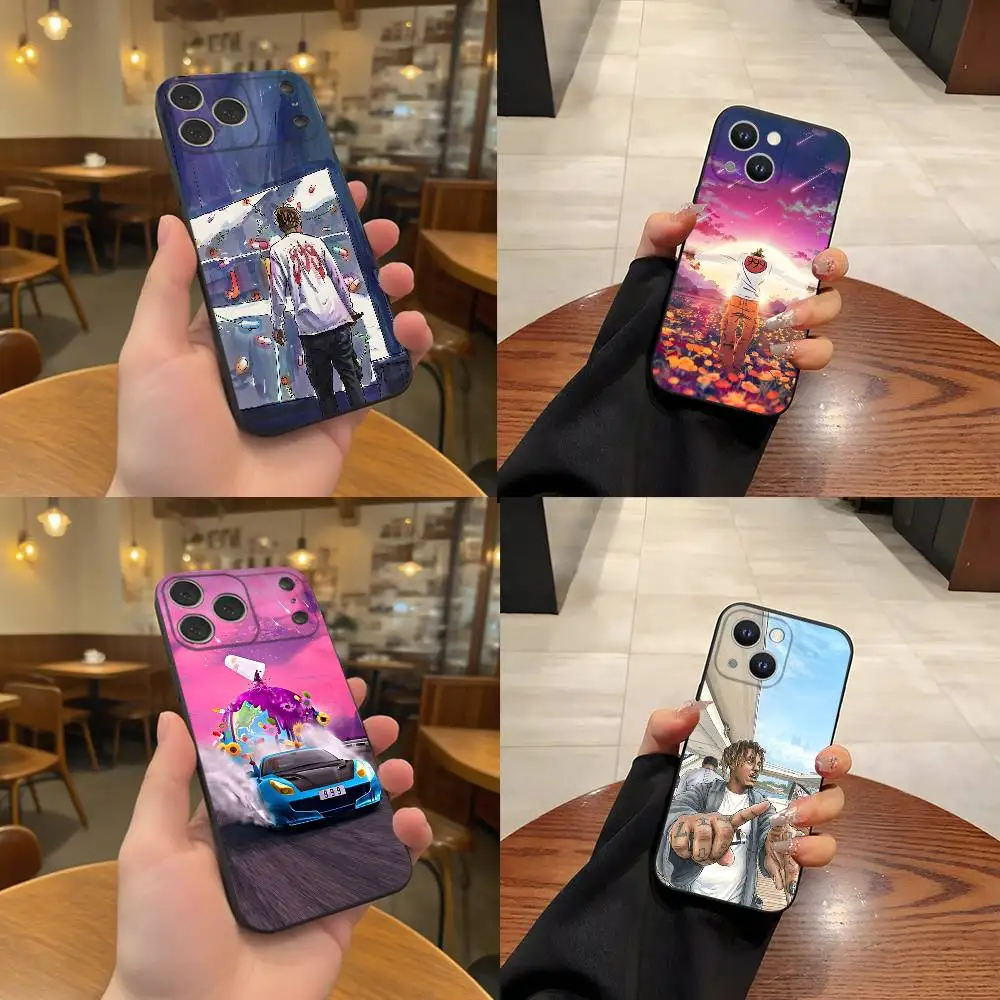 

Rapper 999 J-Juice W-WRLD Wear-resistant Phone Case For iPhone 17,16,15,14,13,12,11,Pro,Max,Plus Black Soft Cover