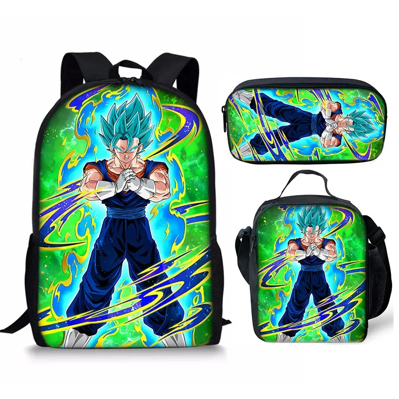 3pcs/set 17inch Anime Dragon Ball Z Children School Bags Orthopedic Backpack Kids School Boys Girls Mochila Infantil Catoon Bags