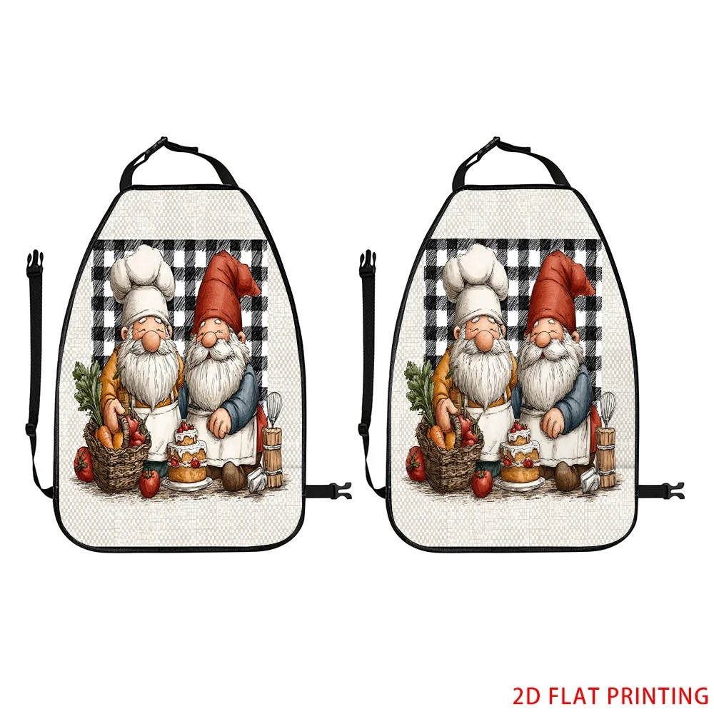2D Plane Printing 2pcs Backseat Protector Seat Covers Individuation Decoration Animal Friends Pattern Applies To Various Models