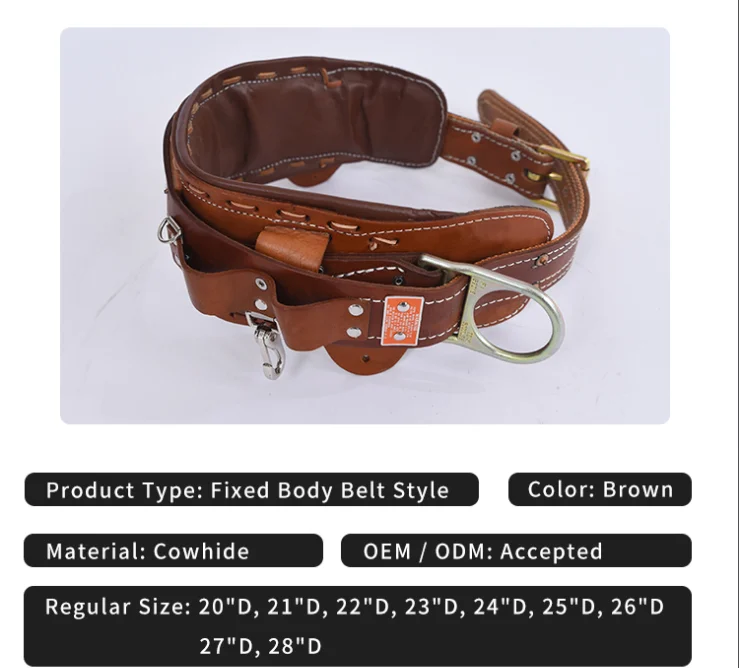 Electric Power Safety Belt/harness Good Quality With Best Leather Material