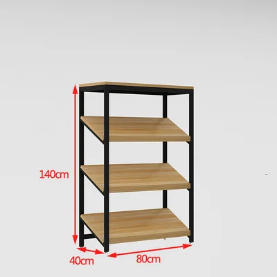Custom.Supermarket Display Cabinet Metallic Rack for Shelf Exhibition Slant Display for Makeup Mall Gifts Shoe Store Red Wine Sn