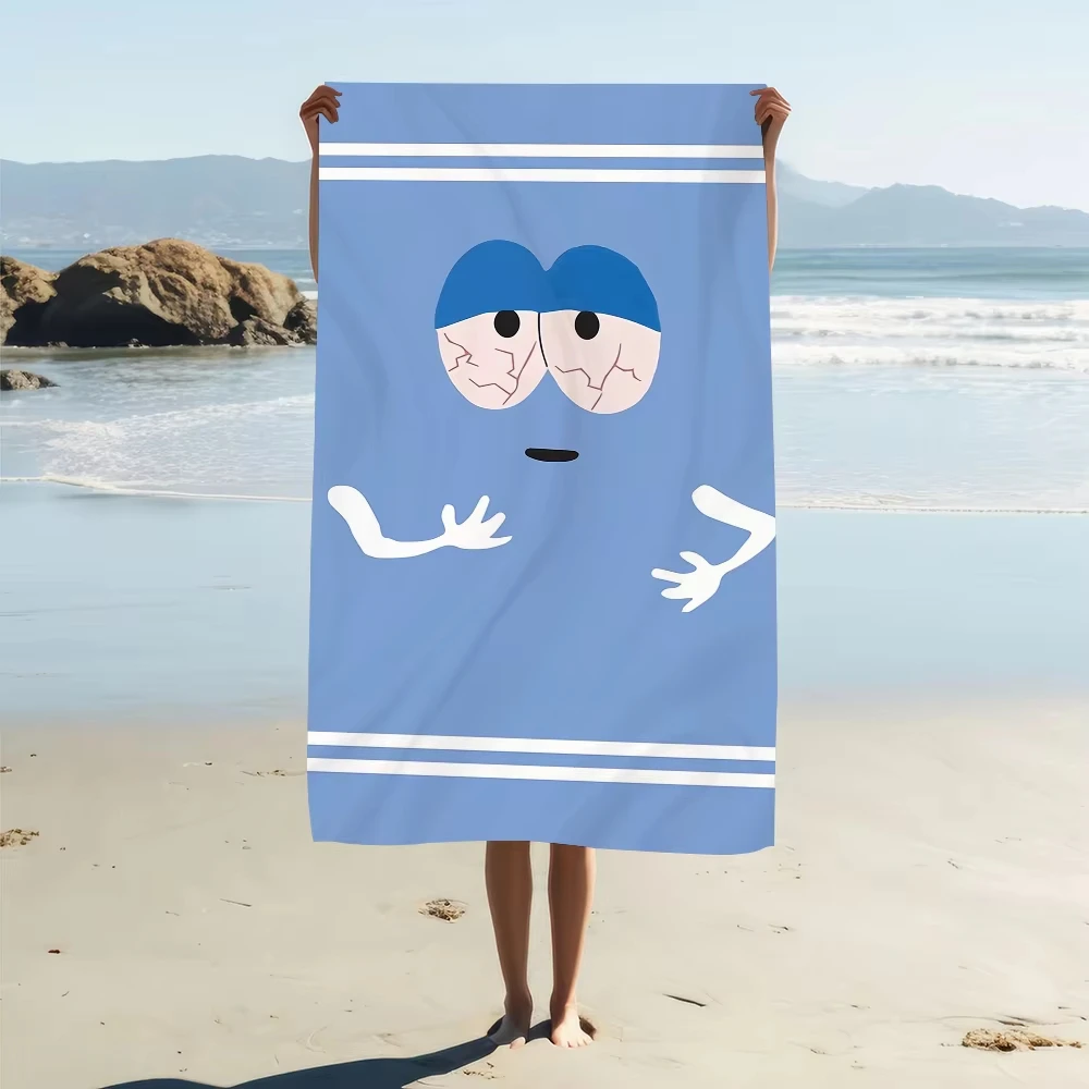 منشفة كرتونية لطيفة |   منشفة حمام السباحة والشاطئ الناعمة سريعة الجفاف |   هدية مثالية للسفر واللياقة البدنية والدش والتخييم (طباعة مسطحة)