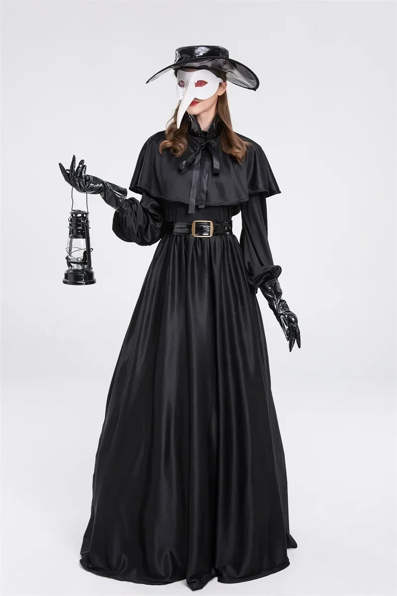 جديد هالوين تأثيري طبيب الطاعون الظلام الزنزانة بطل زي الغراب منقار قناع المرحلة زي حفلة