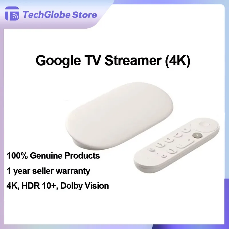 جهاز Google TV Streamer الأصلي لتلفزيون أندرويد 32 جيجابايت Netflix معتمد Dolby Vision Atmos حتى 4K HDR 60 FPS HDMI 2.1 للهاتف