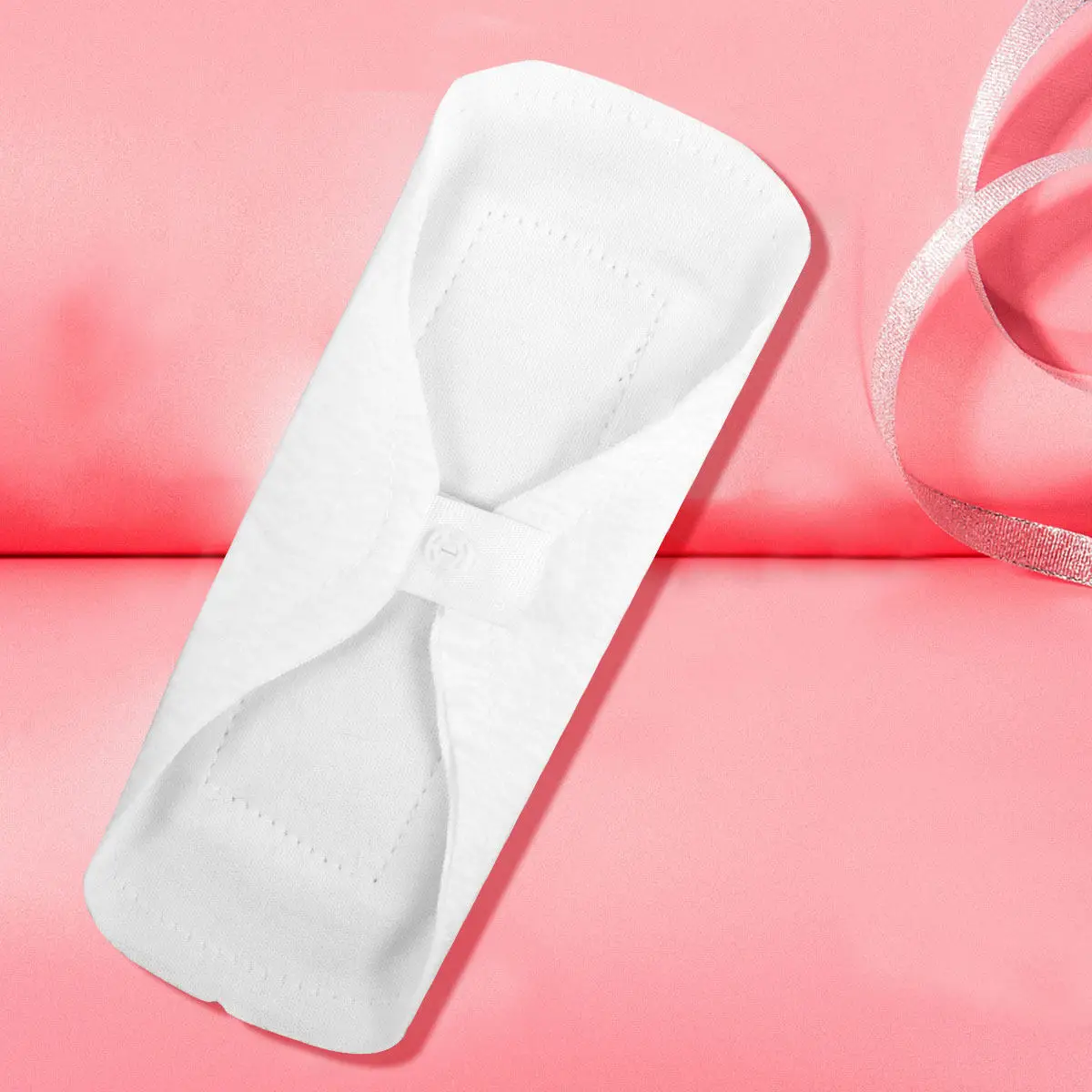 3Pcs Washable Sanitary Pads Reusable Cotton Menstrual Towels Thin Breathable Safe Healthy Hidden Button Secure Fit No Slippage