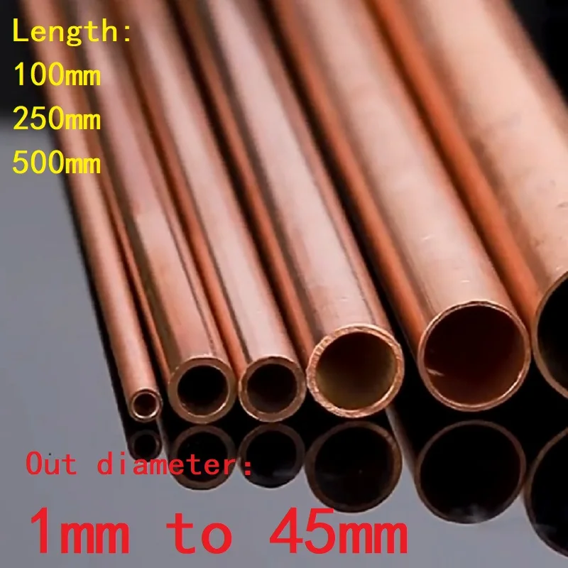 Outer Diameter 1-21 22 23 24 25 26 27 28 29 30 32 35 38 40 45mm Copper Pipes Tubes Straight Copper Tube