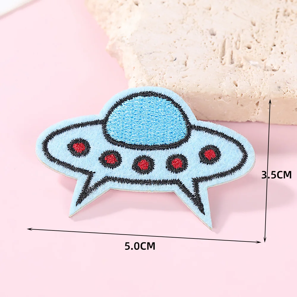 20pcs Ghost Alien Patches Stick on Baseball Patches Cartoon Drum UFO Boots Stickers Emblem for Jeans Clothes Bag Hat Accessories