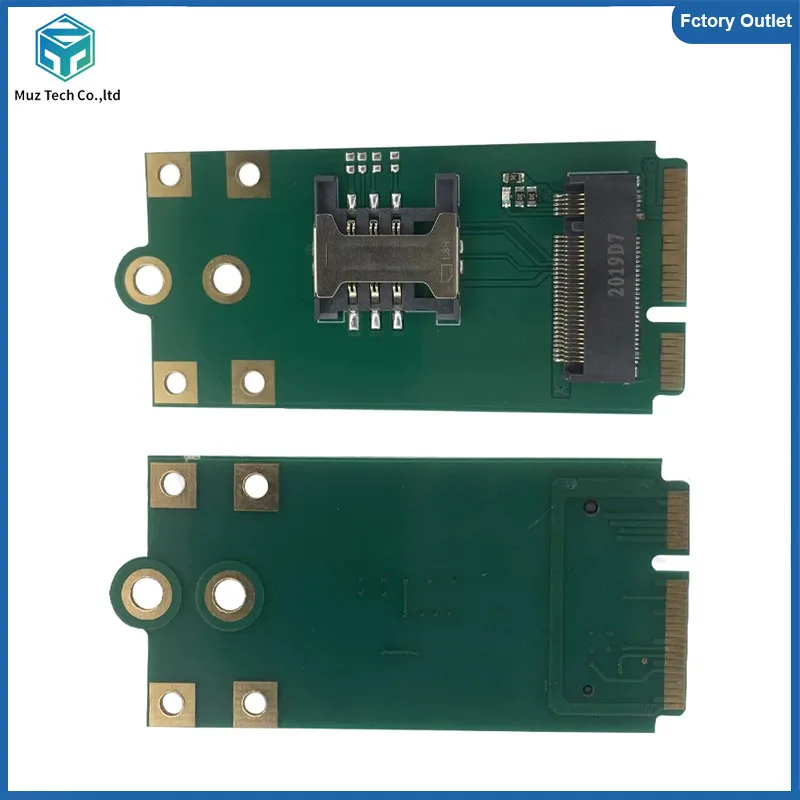 M.2 to MINIPCIE Adapter Board pcb boards with SIM Card Slot supports 52*30mm/42*30mm 4G 5G Modules