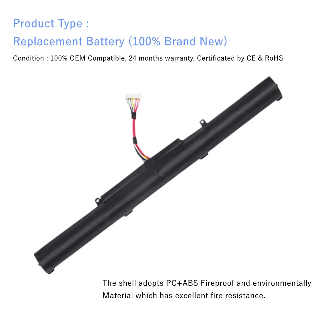 Laptop Battery A41-X550E For Asus A450V K550E X750J A550D K751L X751L F450 P750LB X751MA F450C R752L X751MD F450E R752MA X751MJ