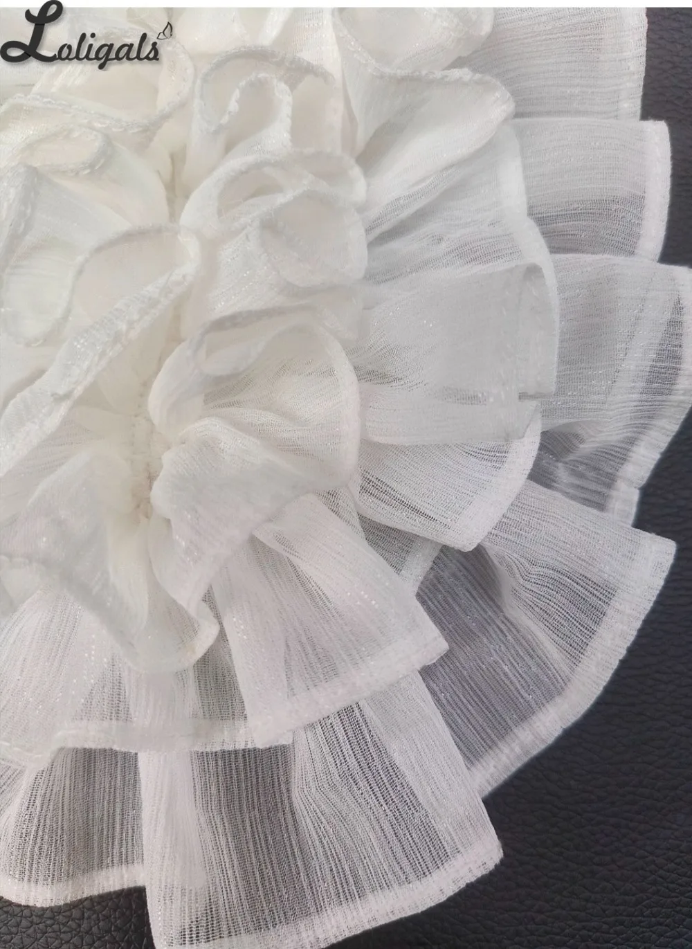 スイートロリータ ジャボネクタイ ビクトリア朝のフリルネックアクセサリー 取り外し可能なシフォンカラー