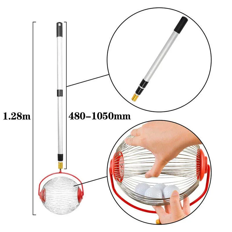 Nut Gatherer Rolling Nut Collector Picker Adjustable Lightweight Outdoor Manual Tools for Picker up Walnuts Pecans Golf and Ball