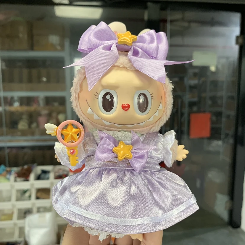 Labubu الملابس أفخم بذلة كبيرة الأزرق القرش البطريق الملابس والاكسسوارات مناسبة ل 15 سنتيمتر 17 سنتيمتر 1st إلى 3rd الجيل